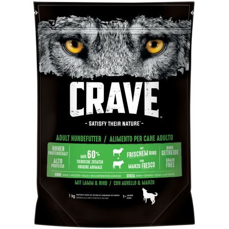 Crave Dog 1kg  Lamm/Rind        EVE 1