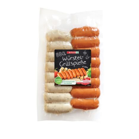 SPAR BBQ Würstel Grillspieße 250 G SPAR Natur*pur Bio Berner Würstel 3 Stück 250 G