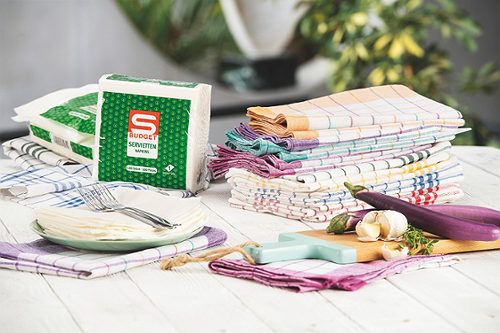 Produktbild von S-BUDGET, Servietten weiß 30x30cm 100 Stück