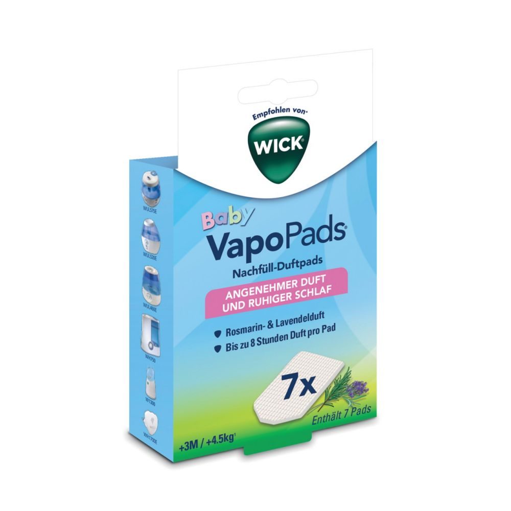 Wick Ricariche VapoPads Per Umidificatori E Inalatori - Confezione Da 7, Profumo Di Rosmarino E Lavanda, Per Un Benessere Rilassante