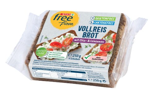 Produktbild von SPAR free from, Vollreisbrot mit Chia & Leinsamen 4 Scheiben