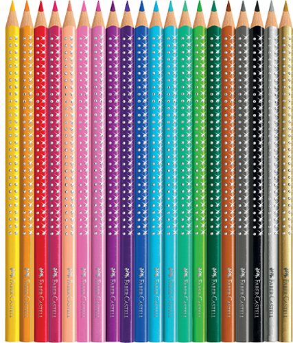 Produktbild von Faber Castell, Buntstifte Sparkle, mit Spitzer 20 Farben