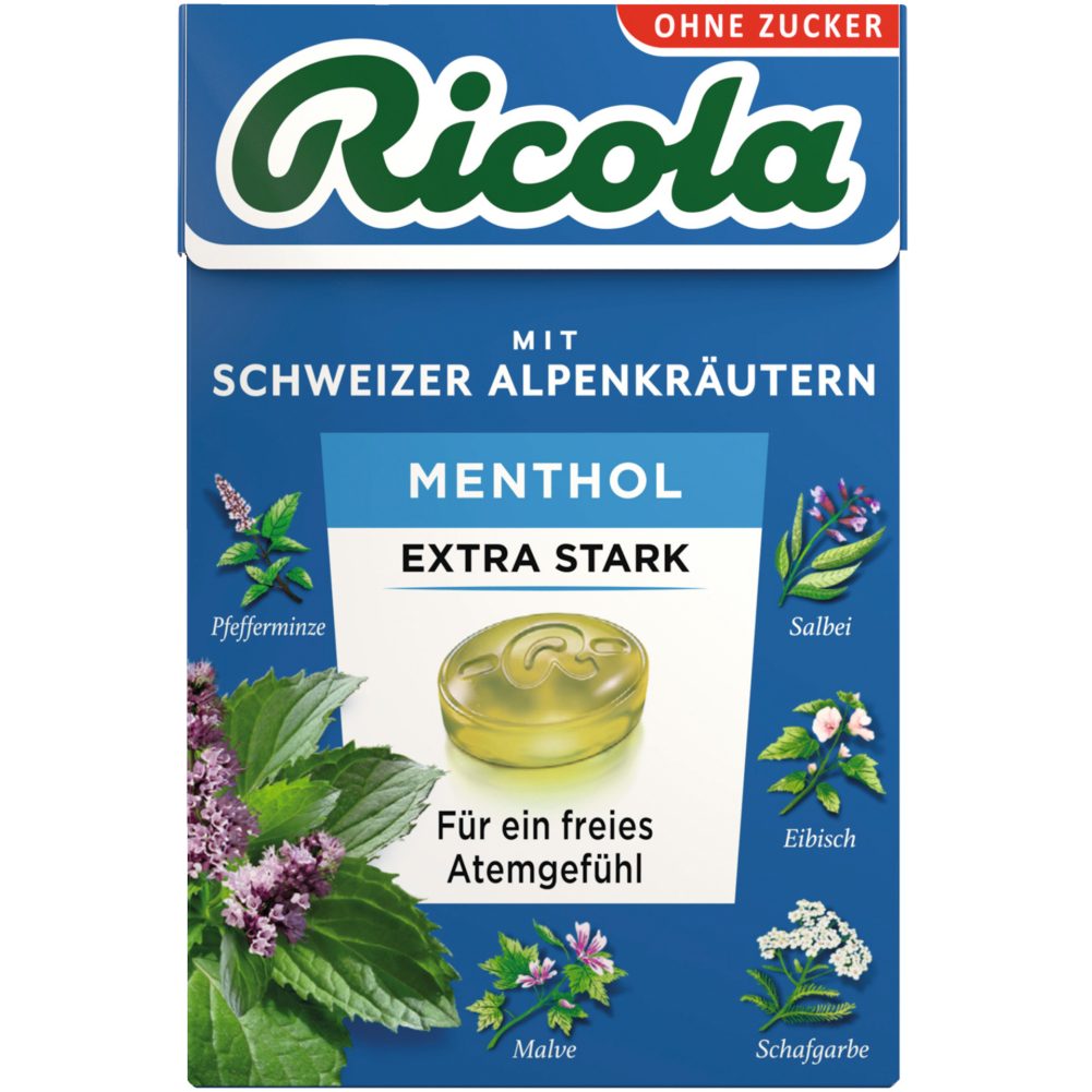 Ricola Hustenbonbon, zuckerfrei Menthol Extra Stark 50 G online kaufen ...