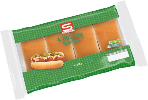 Produktbild von S-BUDGET, Hot Dog Brötchen 4 Stück