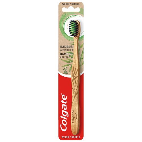 Produktbild von Colgate, Zahnbürste Bambus Aktivkohle / weich