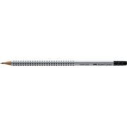 Faber Castell Bleistift Grip 2001 mit Radierer, HB, silber