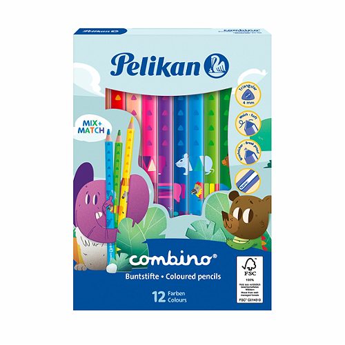 Produktbild von Pelikan, Buntstifte Combino 12 Farben