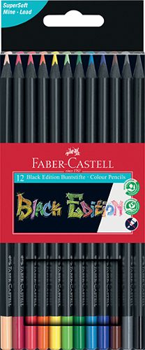 Produktbild von Faber Castell, Buntstifte Black Edition 12 Farben