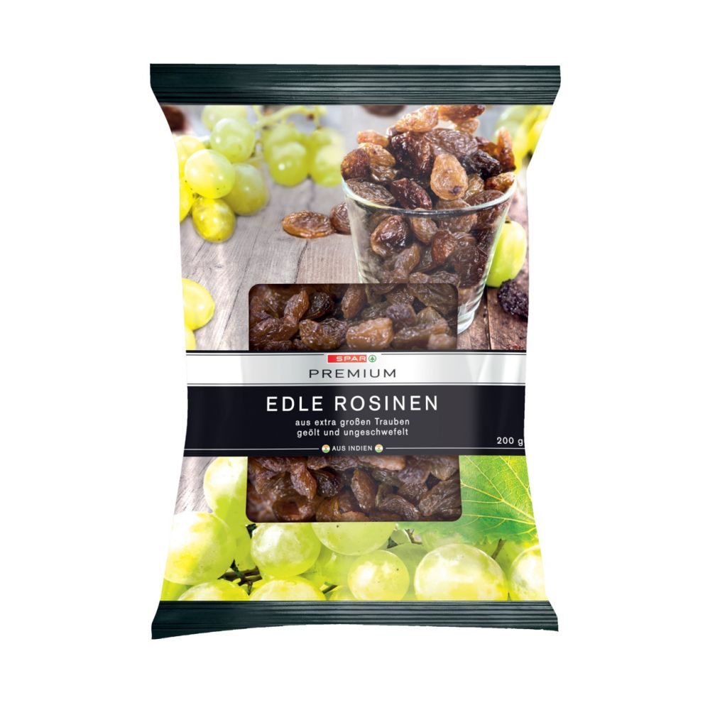 SPAR PREMIUM - Edle Rosinen geölt und ungeschwefelt 200 G