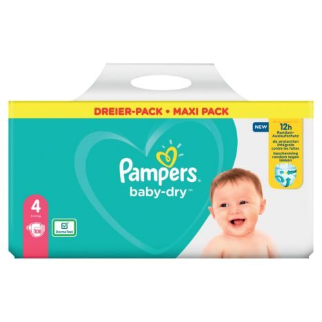Tientallen Draaien matras Pampers baby-dry Windeln Gr.4 Maxi 9-14kg 108 Stück online kaufen |  INTERSPAR