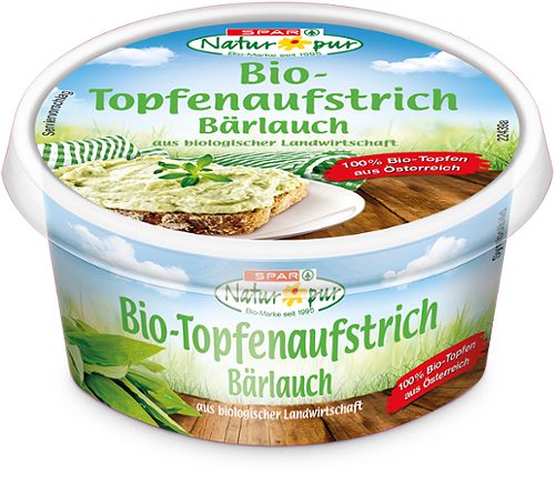 Produktbild von SPAR Natur*pur, Bio-Topfenaufstrich Bärlauch