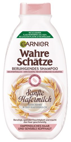 Produktbild von Garnier Wahre Schätze, Beruhigendes Shampoo Sanfte Hafermilch