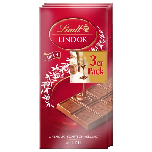 Produktbild von Lindt Lindor, Tafel Milch 3x100g
