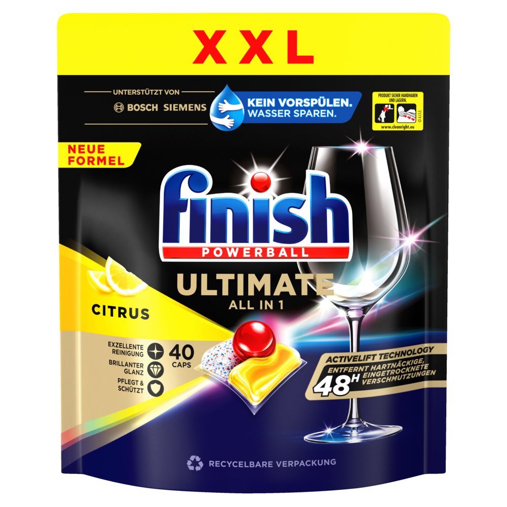 Finish Ultimate GeschirrspülTabs Quantum Ultimate Citrus 40 Stück