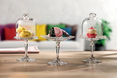 Produktbild von Pasabahce, Mini Patisserie Servierplatte mit Fuß + Haube Ø 11 cm