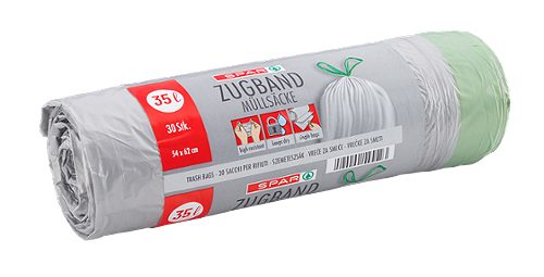 Produktbild von SPAR, Müllbeutel mit Zugband 35l 30 Stk.