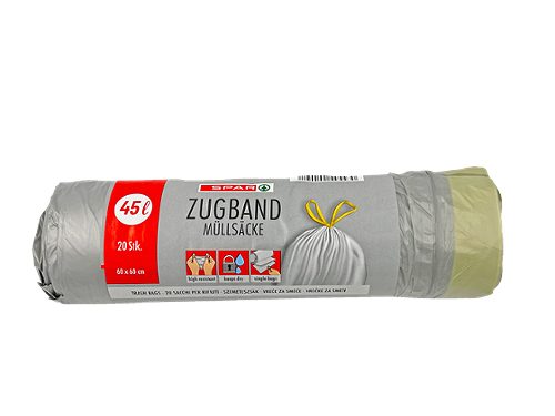 Produktbild von SPAR, Müllbeutel mit Zugband 45l 20 Stk.
