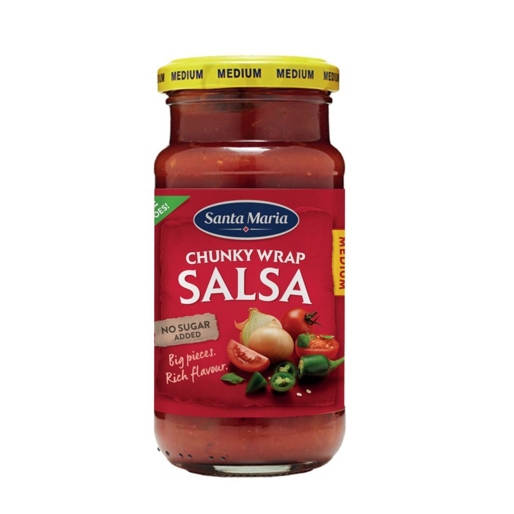 Santa Maria Chunky Salsa Mild - 230g Jar, Tomato & Onion Salsa With Green Chilli & Spices