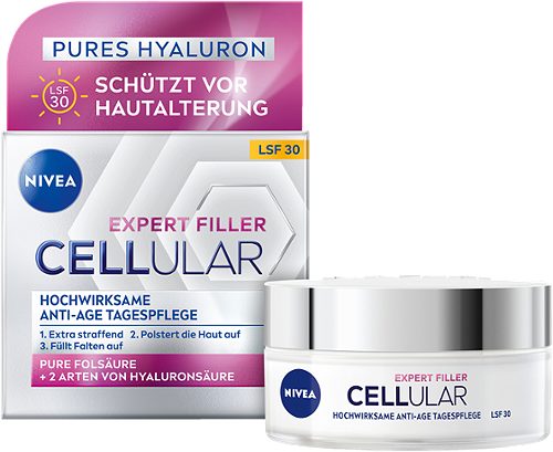 Produktbild von Nivea, Anti-Age Tagespflege Hyaluron Cellular Filler LSF30 50ml