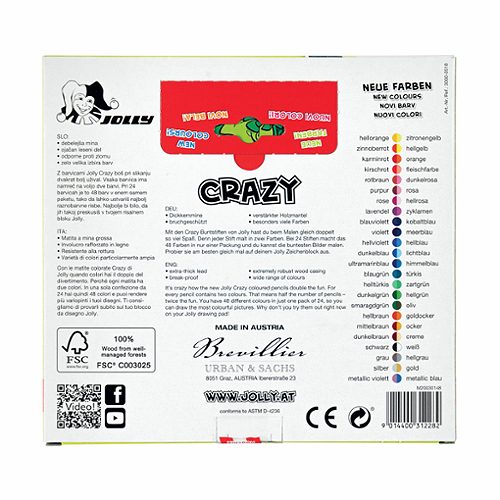Produktbild von Jolly, Duo Farbstifte Crazy 24 Stifte = 48 Farben