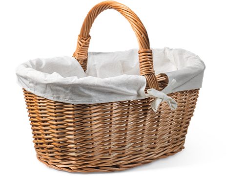 Produktbild von Eine Welt Handel, Picknickkorb mit Stoffeinsatz