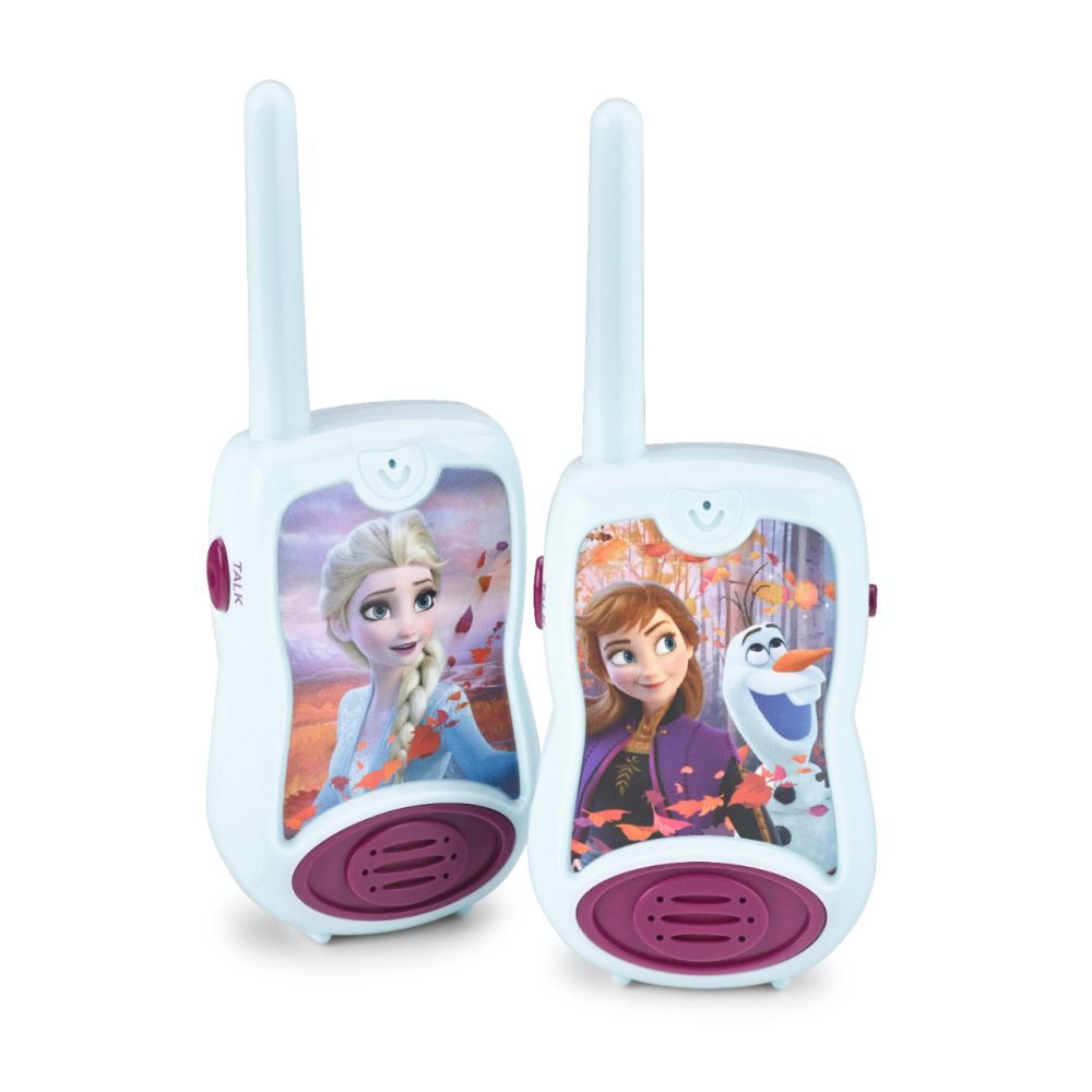 Lexibook, Frozen, Walkie-talkies 200m, Juego de comunicación para niños, Clip para cinturón, 2 Canales de comunicación, a Pilas, Azul, TW12FZ