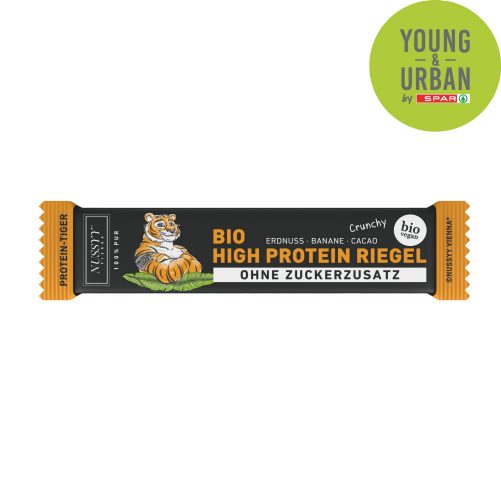 Produktbild von Nussyy, Bio High Protein Riegel Erdnuss Banane Cacao