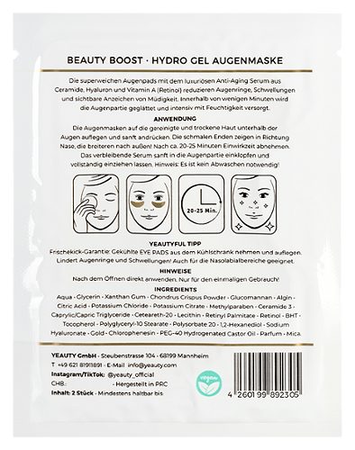 Produktbild von Yeauty, Eye Pad Mask Beauty Boost