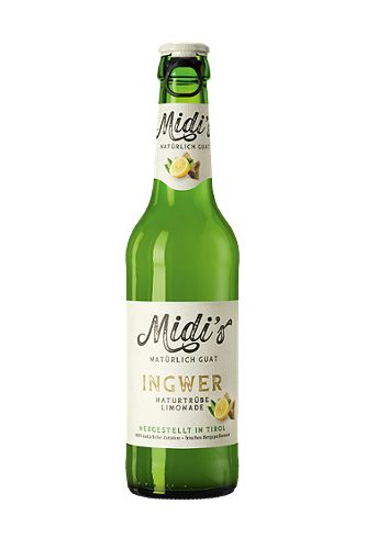 Produktbild von Zillertal Bier, Midi's Limonade Ingwer naturtrüb Bio 6x0,33l