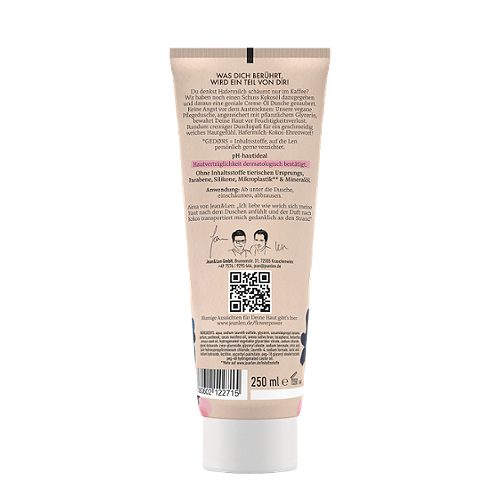 Produktbild von Jean&Len, Reichhaltige Creme-Öl Dusche Bio-Hafermilch & Kokosöl 250ml