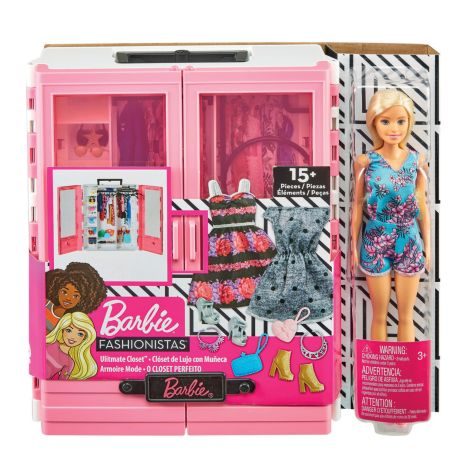 Barbie Kleiderschrank mit Puppe