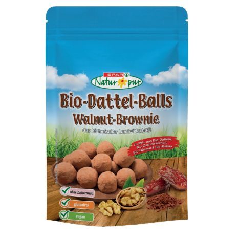 SPAR Natur*pur Bio-Dattel-Balls Walnut-Brownie