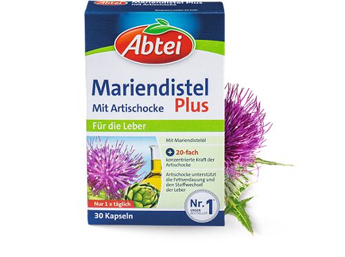 Produktbild von Abtei, Mariendistel Plus Artischocke 30 Kapseln