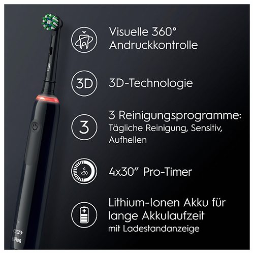 Produktbild von Oral-B, Pro 3 Cross Action Black Edition 3000