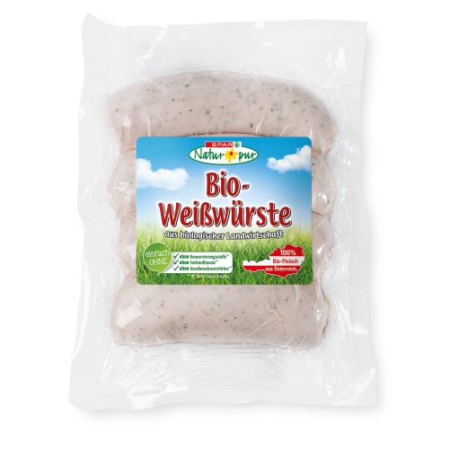 Produktbild von SPAR Natur*pur, Bio-Weißwürste