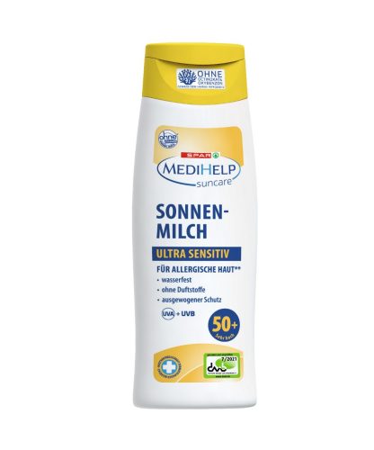 Produktbild von SPAR MediHelp suncare, Sonnenmilch ultra sensitiv / LSF 50+ 200 ml