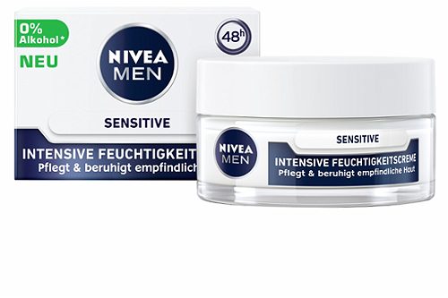 Produktbild von Nivea Men, Intensive Feuchtigkeitscreme Sensitive 50ml