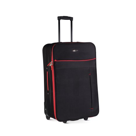 New York Comfort Poly Trolley Schwarz Rot 59cm