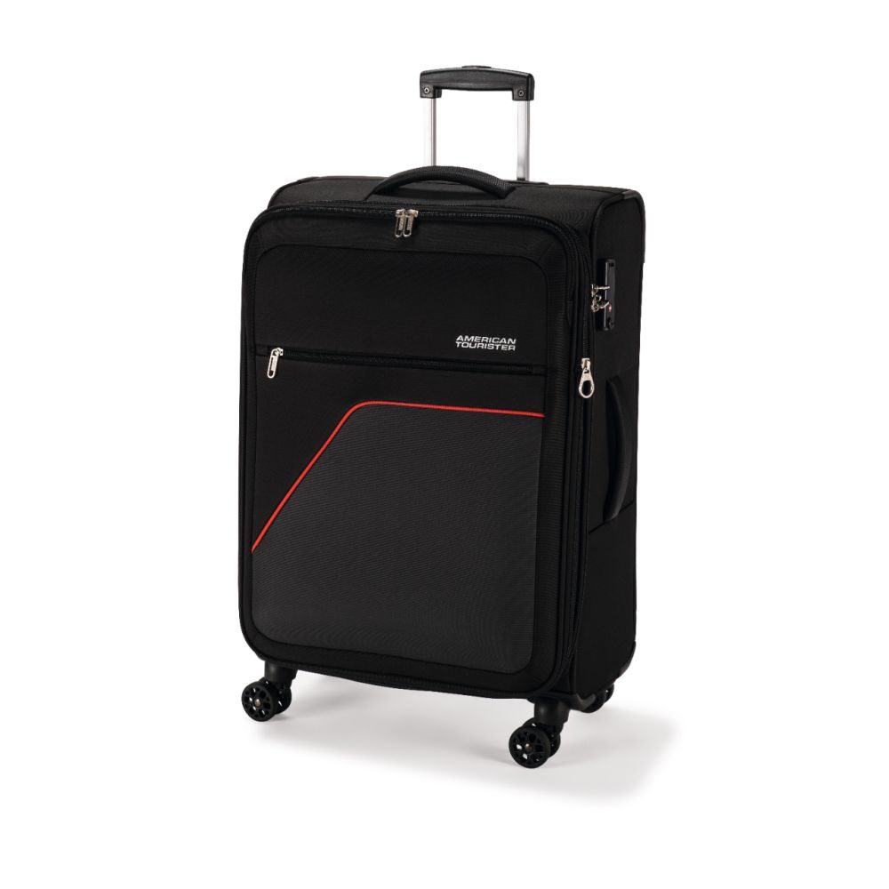 American Tourister Poly Trolley Sky Surfer Schwarz Rot 68cm online ...