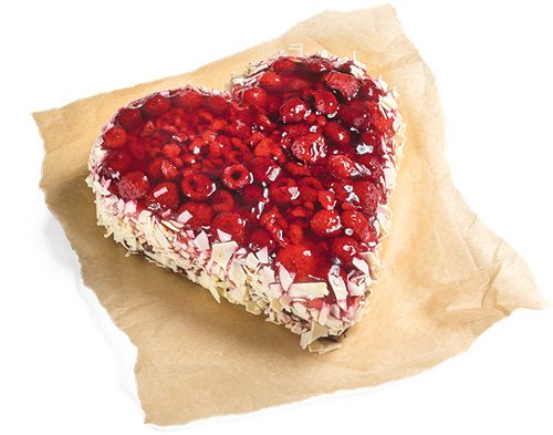 Produktbild von INTERSPAR Backstube, Valentinsherz mit Himbeeren