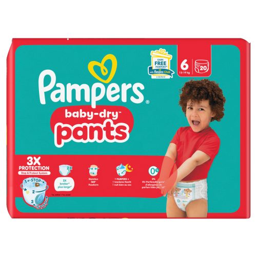 Produktbild von Pampers baby-dry, Pants Gr.6 / 13-19kg 20 Stück