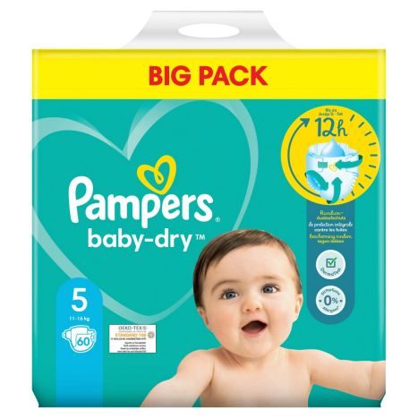 Pampers Baby-Dry Gr.5 Junior 11-16kg (4x39 STK) Sparpack