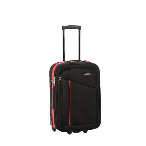 New York Comfort Poly Trolley Schwarz Rot 52cm