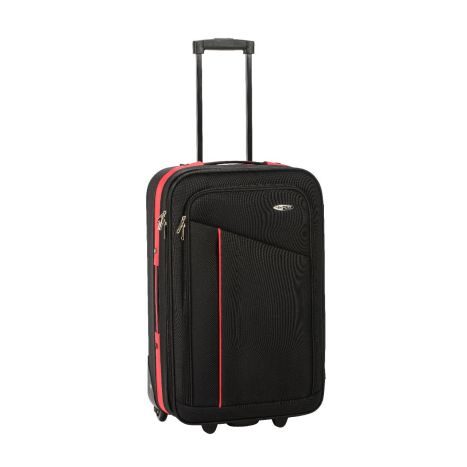 New York Comfort Poly Trolley Schwarz Rot 62cm