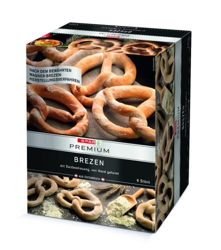 Produktbild von SPAR PREMIUM, Brezen mit Salzbestreuung von Hand geformt 6 Stück