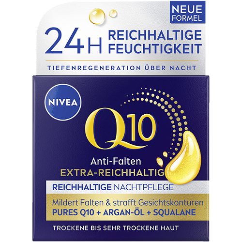 Produktbild von Nivea, Anti-Falten Nachtreme Q10 Extra-Reichhaltig 50ml