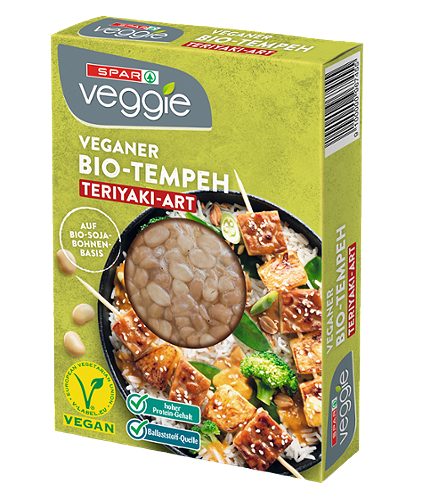 Produktbild von SPAR Veggie, veganer Bio-Tempeh Teriyaki-Art