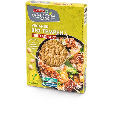 Produktbild von SPAR Veggie, veganer Bio-Tempeh Teriyaki-Art