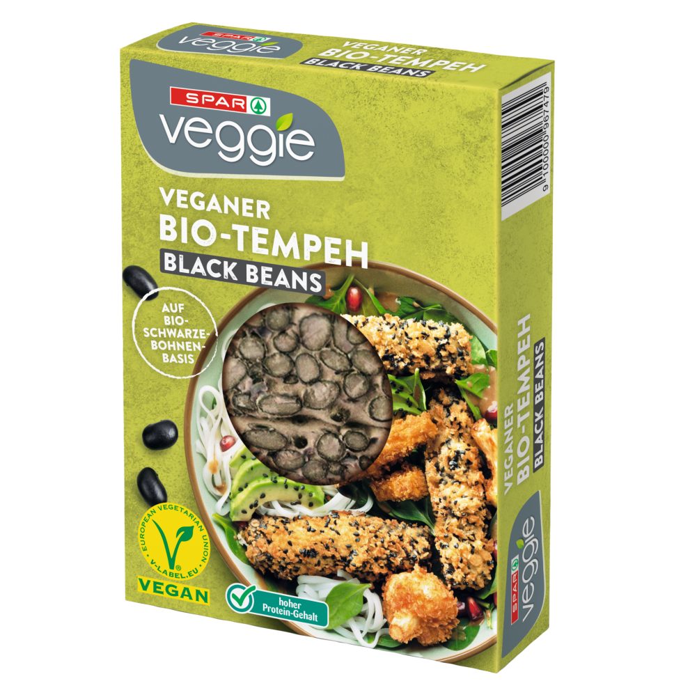 SPAR Veggie veganer BioTempeh Black Beans 200 G online kaufen INTERSPAR