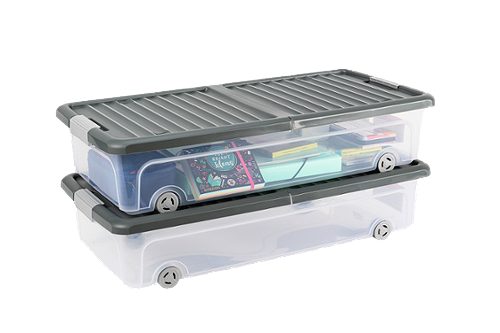 Produktbild von SIMPEX BASIC, Unterbettbox mit grauen Deckel 35l